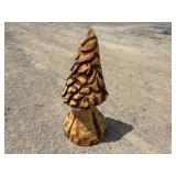 21" Tall Chainsaw Carved Morel Mushroom - Really Well Done