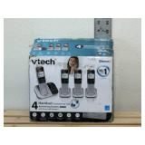 VTEC Bluetooth 4 hand set connect to sell answering system with smart call blocker landline phones. Damaged box.