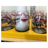 10 stemless 19 ounce acrylic wine glasses reading my blood type is wine. New condition.