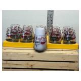 10 stemless 19 ounce acrylic wine glasses reading my blood type is wine. New condition.