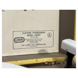 Vintage Lionel spear tone, portable electric record player photograph model 44000 style 604