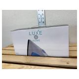 Three new inbox Luxe items, compact steam iron, handheld garment steamer, and three tiered laundry cart.