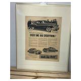1950 buy better Buick advertisement full page framed matted 20 inches tall 16 inches wide by