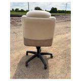 Two custom built, pontoon chairs converted onto office chair bases, fun for the lake.