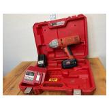 Heavy duty Milwaukee, 18 V impact wrench cannot log number 9079–21, 1 working 18 V 2.4 amp battery holds charge, 1 18V battery for rebuild, one Milwaukee power plus universal charger