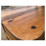 Oak buffet, antique, Tiger Oak, white oak, detailed, original brass handles, very nice condition, signs of original paint color on back, 42 inches wide *Extra Ship Cost