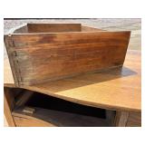 Oak buffet, antique, Tiger Oak, white oak, detailed, original brass handles, very nice condition, signs of original paint color on back, 42 inches wide *Extra Ship Cost