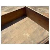 Oak buffet, antique, Tiger Oak, white oak, detailed, original brass handles, very nice condition, signs of original paint color on back, 42 inches wide *Extra Ship Cost