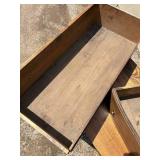 Oak buffet, antique, Tiger Oak, white oak, detailed, original brass handles, very nice condition, signs of original paint color on back, 42 inches wide *Extra Ship Cost