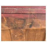 Oak buffet, antique, Tiger Oak, white oak, detailed, original brass handles, very nice condition, signs of original paint color on back, 42 inches wide *Extra Ship Cost