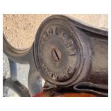 Rare, Unique E.W.A Rowles Co. Cast Iron 1881 School Desk with NOT ATTACHED Cast Iron Fold Down School Chair Seat