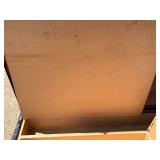 Antique, Steamer Travel Trunk Black Metal Wrapped with Oak, and Metal Embellishments and Leather Handles *Extra Ship Cost