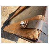 Antique, Steamer Travel Trunk Black Metal Wrapped with Oak, and Metal Embellishments and Leather Handles *Extra Ship Cost