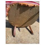 Victorian, red velvet, walnut parlor, sofa, loveseat, upholstery intact, no tears & Victorian Red Velvet parlor sitting chair with four original casters, upholstery all intact no tears