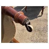 Victorian, red velvet, walnut parlor, sofa, loveseat, upholstery intact, no tears & Victorian Red Velvet parlor sitting chair with four original casters, upholstery all intact no tears