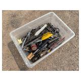 Heavy tools taken out of toolboxes, so toolboxes could be shipped. Wrenches, pliers. 