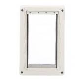 Ideal Pet Products 7.25 in. x 13 in. Medium Ruff Weather Frame with Dual Flaps Dog and Pet Door Mount Door  Customer Returns See Pictures