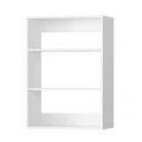 HOMEIBRO 31.5 in. W White Short Tower Unit Wall Mount 2-Shelf Wood Closet System Customer Returns See Pictures