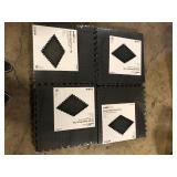 Lot of TrafficMaster Black 24 in. W x 24 in. L x 0.47 in. Foam Interlocking Gym Floor Tiles (6 Tiles/Pack) (24 sq. ft.)   Customer Returns See Pictures