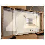 Glacier Bay Bannister 37 in. Single Sink White Bath Vanity with Granite-Look Colorpoint White Cultured Marble Top (Assembled)  Customer Returns See Pictrures