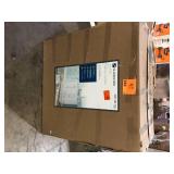 Glacier Bay Bannister 37 in. Single Sink White Bath Vanity with Granite-Look Colorpoint White Cultured Marble Top (Assembled)  Customer Returns See Pictrures