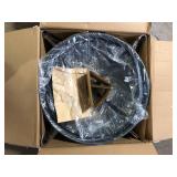 Hampton Bay Piedmont 29.6 in. W Black Steel Wood Outdoor Fire Pit with Screen and Poker Included  Customer Returns See Pictures