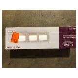 Home Decorators Collection Alberson Collection 3-Light Brushed Nickel LED Vanity Light with Frosted Acrylic Shade  Customer Returns See Pictures