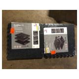 Lot of Norsk Black with Blue White Flecks 20.5 in. x 20.5 in. x 0.47 in. Rubber-Tec Reversible Gym Flooring (12 sq. ft.) (4-Pack)   Customer Returns See Pictures