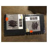 Lot of Norsk Black with Blue White Flecks 20.5 in. x 20.5 in. x 0.47 in. Rubber-Tec Reversible Gym Flooring (12 sq. ft.) (4-Pack)   Customer Returns See Pictures