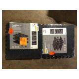 Lot of Norsk Black with Blue White Flecks 20.5 in. x 20.5 in. x 0.47 in. Rubber-Tec Reversible Gym Flooring (12 sq. ft.) (4-Pack)   Customer Returns See Pictures