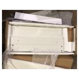 HOMEIBRO 31.5 in. W White Short Tower Unit Wall Mount 2-Shelf Wood Closet System Customer Returns See Pictures