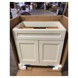 Glacier Bay Everdean 31 in. Single Sink White Bath Vanity Granite Top Not Included Customer Returns See Pictures