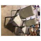 Lot of StyleWell Mix and Match Stationary Stackable Steel Sling Oversized Outdoor Patio Dining Chair in Riverbed Taupe  Customer Returns See Pictures