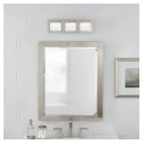 Home Decorators Collection Alberson Collection 3-Light Brushed Nickel LED Vanity Light with Frosted Acrylic Shade    Customer Returns See Pictures