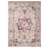 SAFAVIEH Madison Fuchsia/Ivory 4 ft. x 6 ft. Geometric Area Rug Customer Returns See Pictures