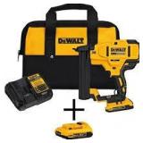 DEWALT 20V MAX XR Lithium-Ion Cordless 18-Gauge Narrow Crown Stapler Kit with 2.0Ah Battery, Charger and Contractor Bag   Customer Returns See Pictures