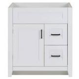Home Decorators Collection Ridge 30 in. W x 22 in. D x 34 in. H Bath Vanity Cabinet without Top in White    Customer Returns See Pictures