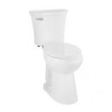 Glacier Bay Power Flush 2-Piece 1.28 GPF Single Flush Extra Tall Elongated Toilet in White with Slow-Close Seat Included     Customer Returns See Pictures