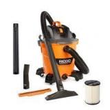 RIDGID 12 Gallon 5.0 Peak HP NXT Shop Vacuum Wet Dry Vac with General Debris Filter, Locking Hose and Accessory Attachments    Customer Returns See Pictures