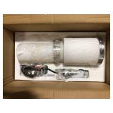 Cayden 6.5 in 1-Light Brushed Nickel Shaded Pendant Light with Clear Plus Etched Opal Glass Shade, No Bulbs Included Customer Returns See Pictures