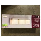 Home Decorators Collection Alberson Collection 3-Light Brushed Nickel LED Vanity Light with Frosted Acrylic Shade    Customer Returns See Pictures