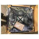 Hampton Bay Tipton 34.00 in. W Rubbed Bronze Steel Wood Outdoor Fire Pit with Screen and Poker Included     Customer Returns See Pictures