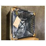 Hampton Bay Tipton 34.00 in. W Rubbed Bronze Steel Wood Outdoor Fire Pit with Screen and Poker Included     Customer Returns See Pictures