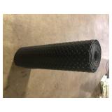 Workforce Black 36 in. x 20 ft. Vinyl Diamond Plate Commercial Floor Mat  Customer Returns See Pictures