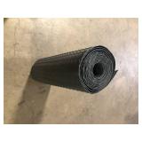 Workforce Black 36 in. x 20 ft. Vinyl Diamond Plate Commercial Floor Mat  Customer Returns See Pictures