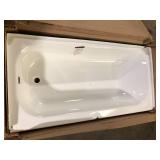 Bootz Industries Aloha 60 in. x 30 in. Soaking Bathtub with Left Drain in White Damaged Customer Returns See Pictures