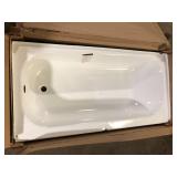 Bootz Industries Aloha 60 in. x 30 in. Soaking Bathtub with Left Drain in White Damaged Customer Returns See Pictures