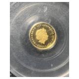 1/25TH TROY OZ .9999 PURE GOLD 2008 AUSTALIAN KOALA PCGS GEM PROOF DCAM