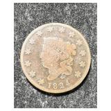 1824 US LIBERTY HEAD LARGE CENT