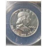 1963 US PROOF FRANKLIN HALF DOLLAR ANACS PF64 CAMEO